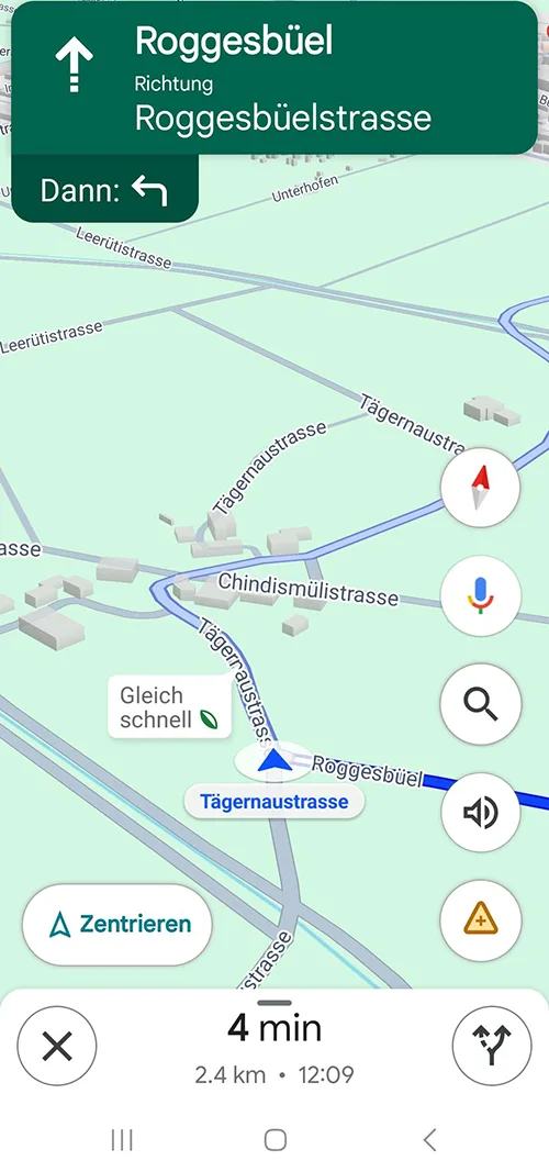 Eine Karte eines Navi.